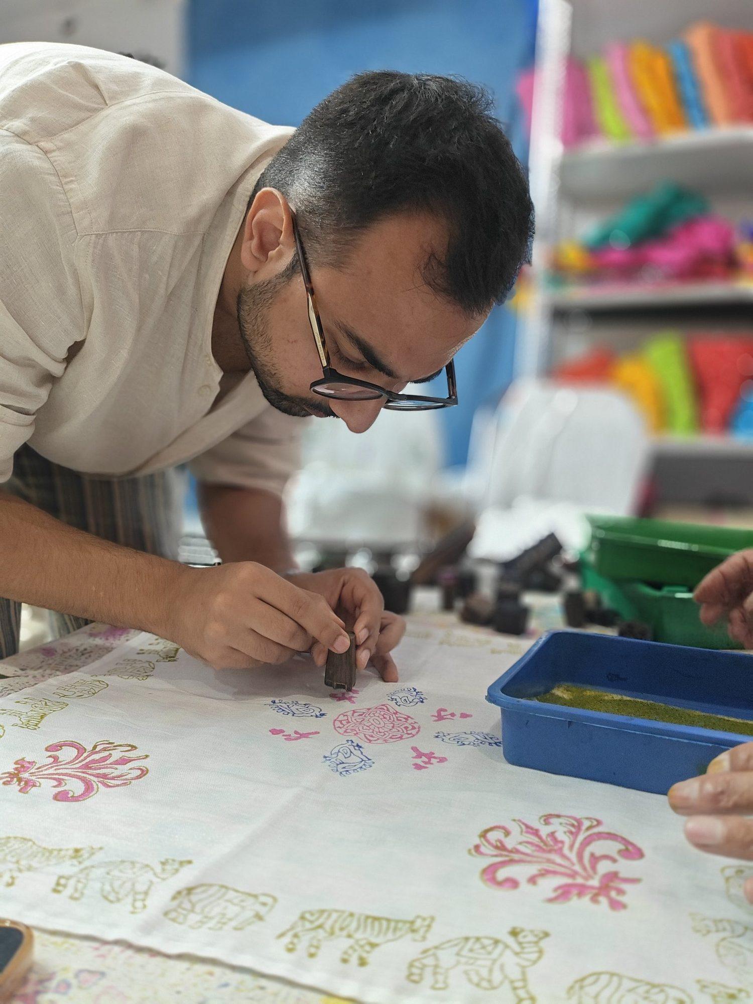 Block Printing Workshop in Udaipur – Hand-Print Fabric with Traditional Artisans
