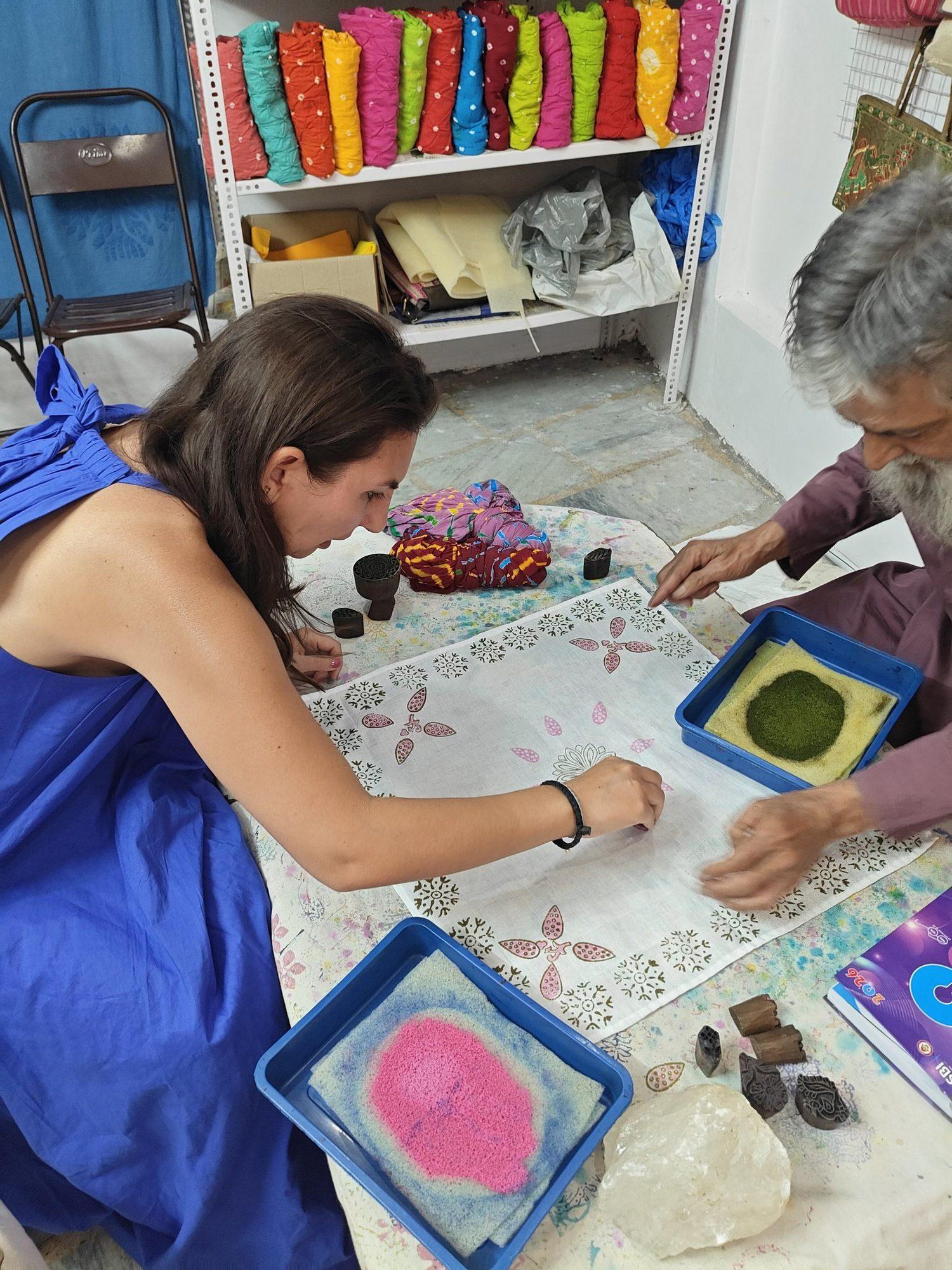Block Printing Workshop in Udaipur – Hand-Print Fabric with Traditional Artisans