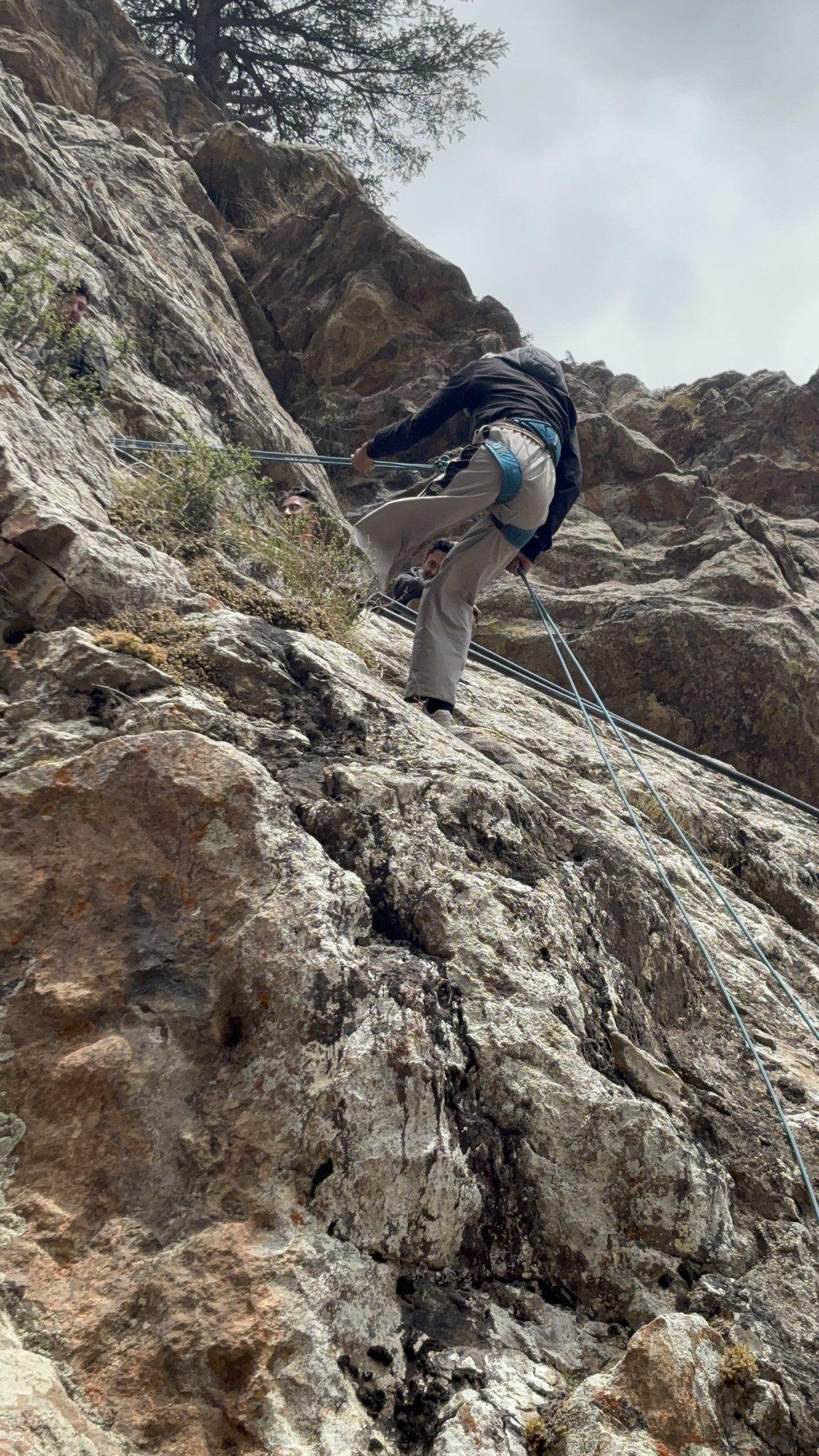 Rock climbing and rappelling experience