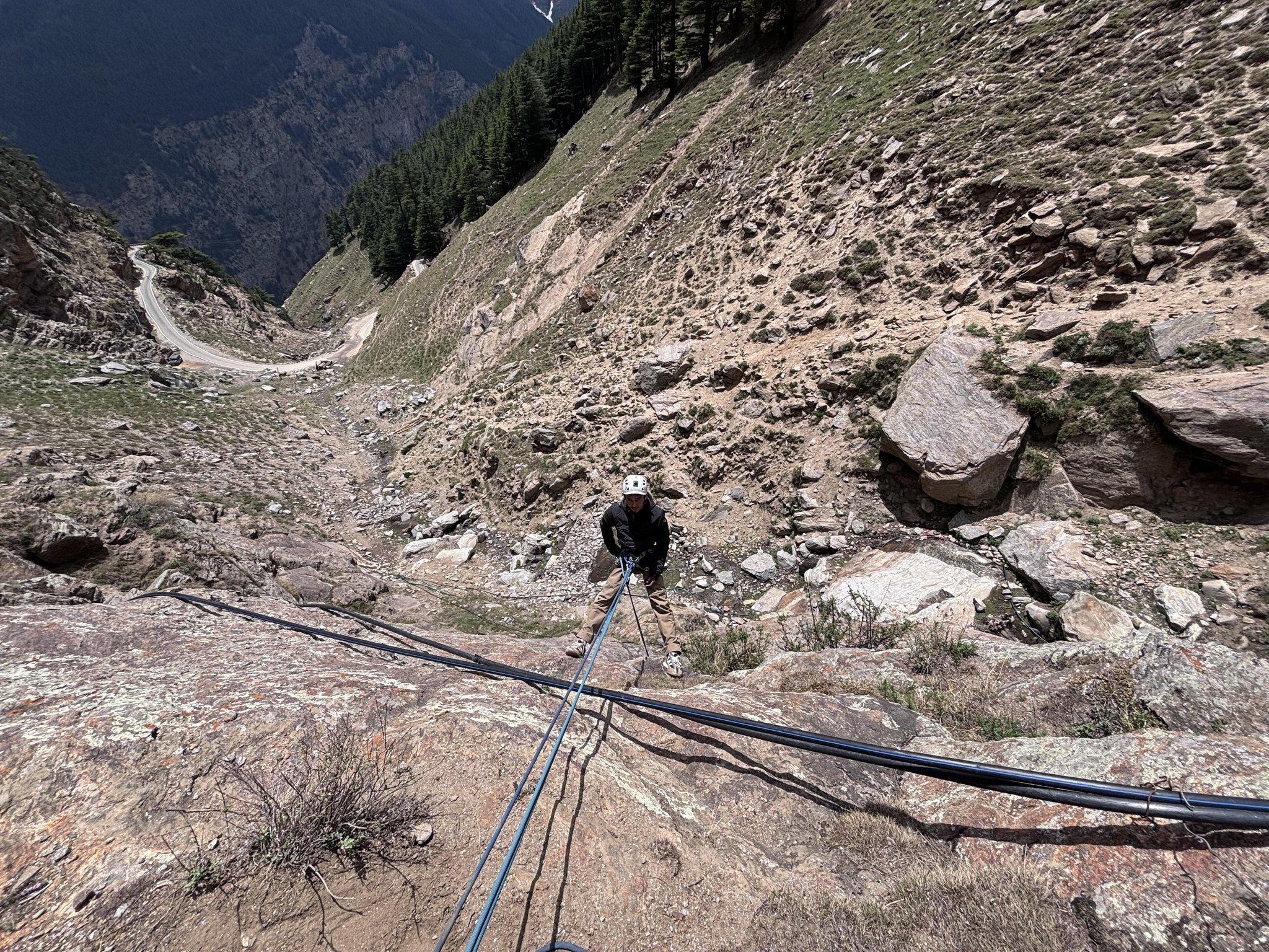 Rock climbing and rappelling experience