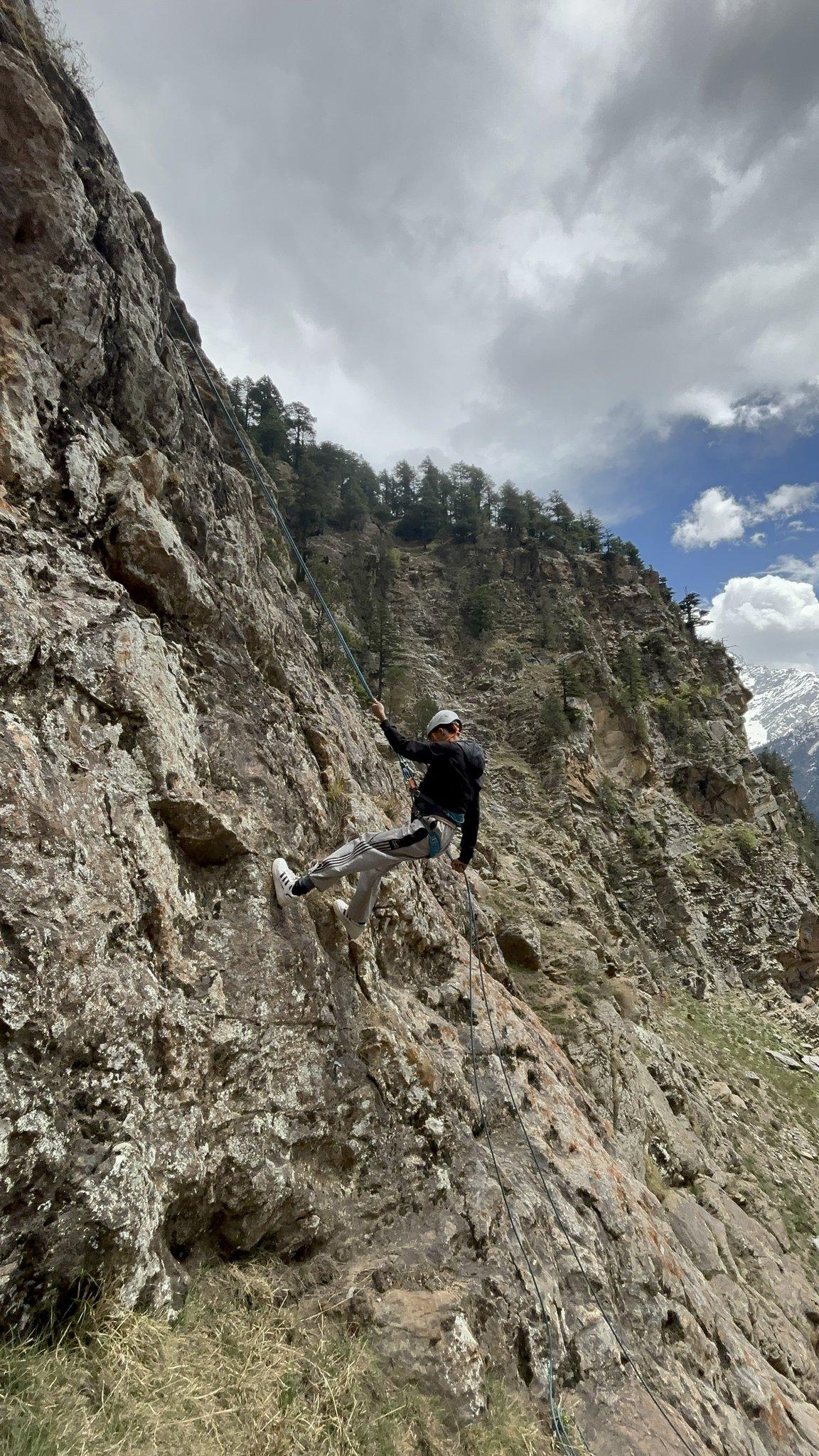 Rock climbing and rappelling experience