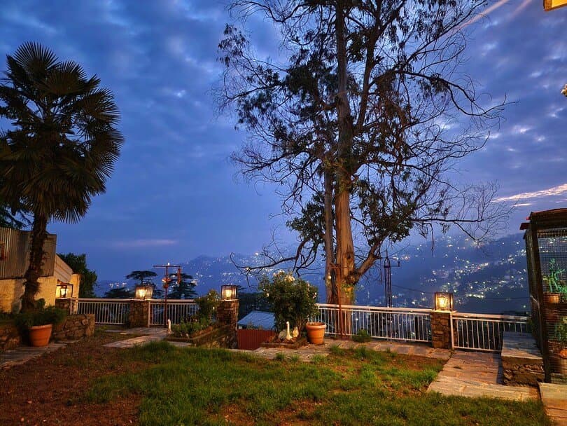 Heritage Garden with City Lights