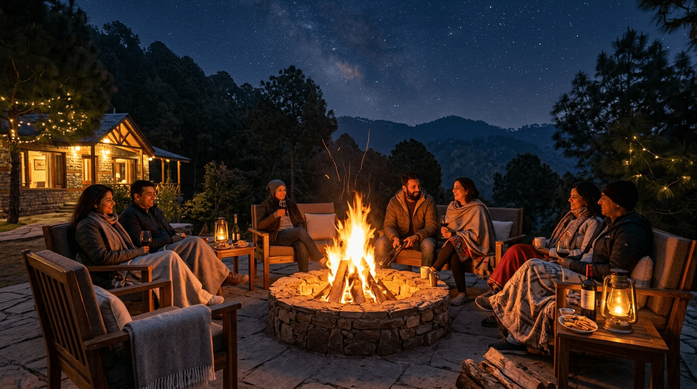 Pine Courtyard Bonfire, Barbecue & Stargazing