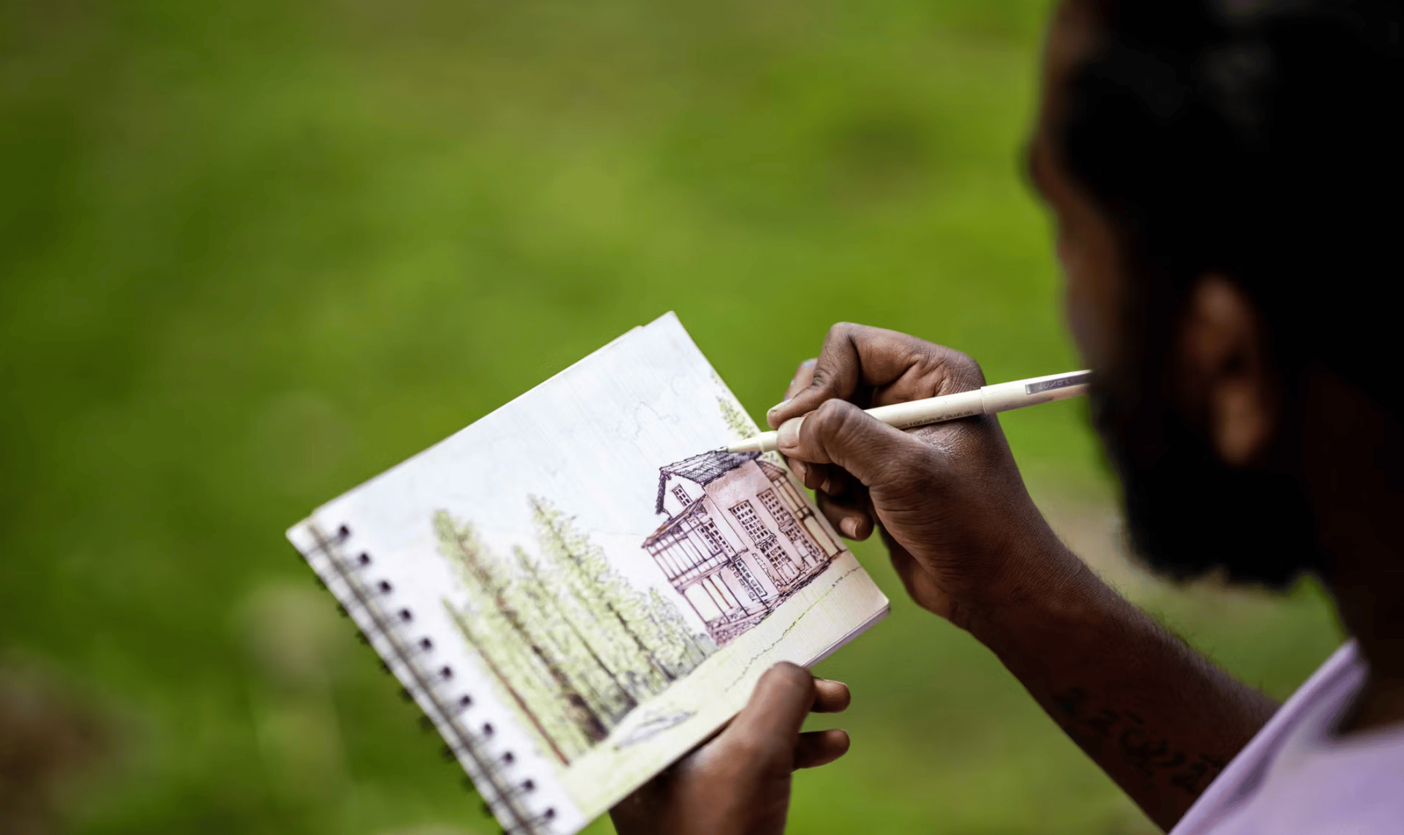 Painting in the forest (Stationery Included)