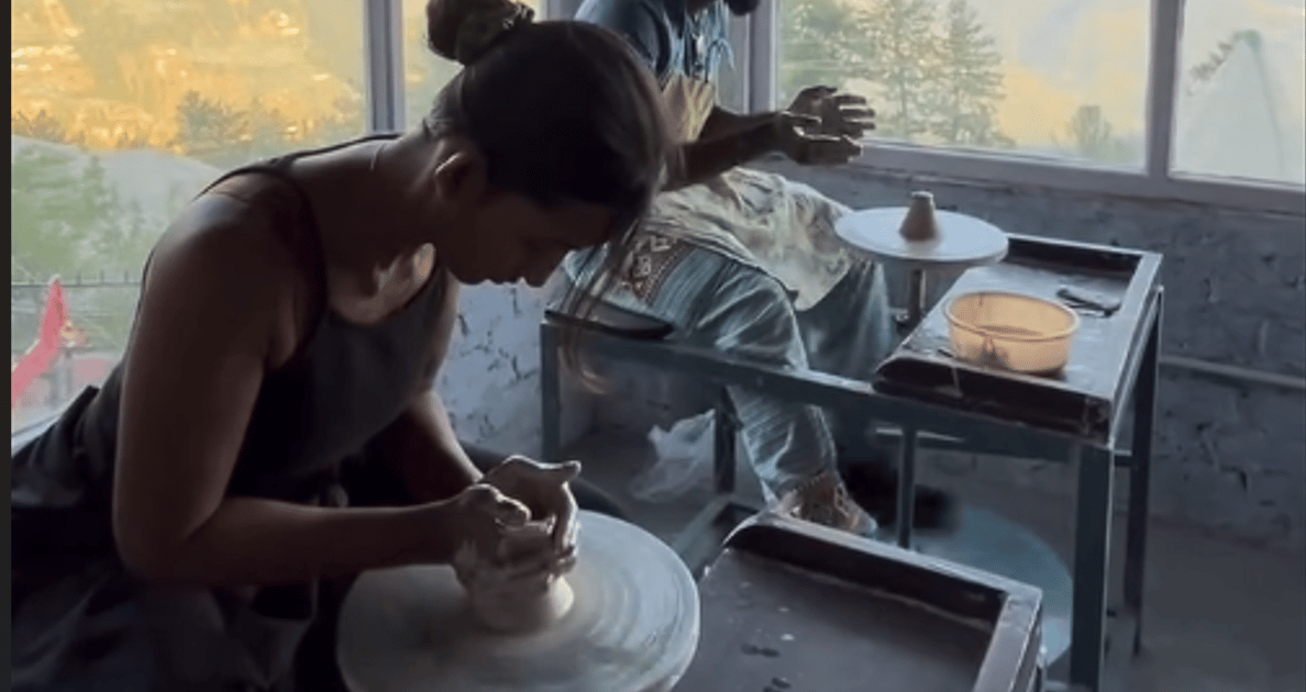 A Beginner's throw at Pottery