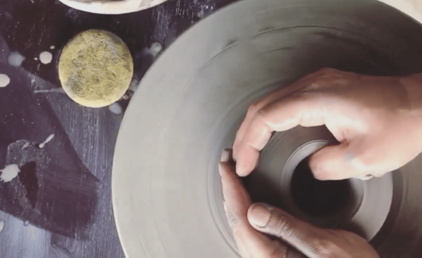 A Beginner's throw at Pottery