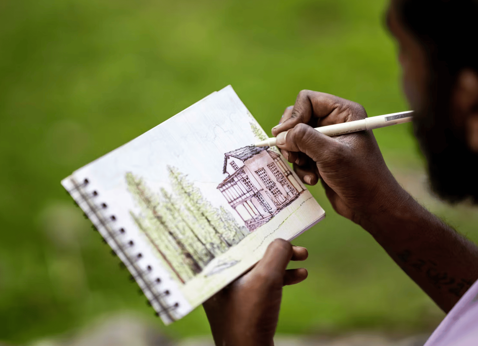 Painting in the forest (Stationery Included)