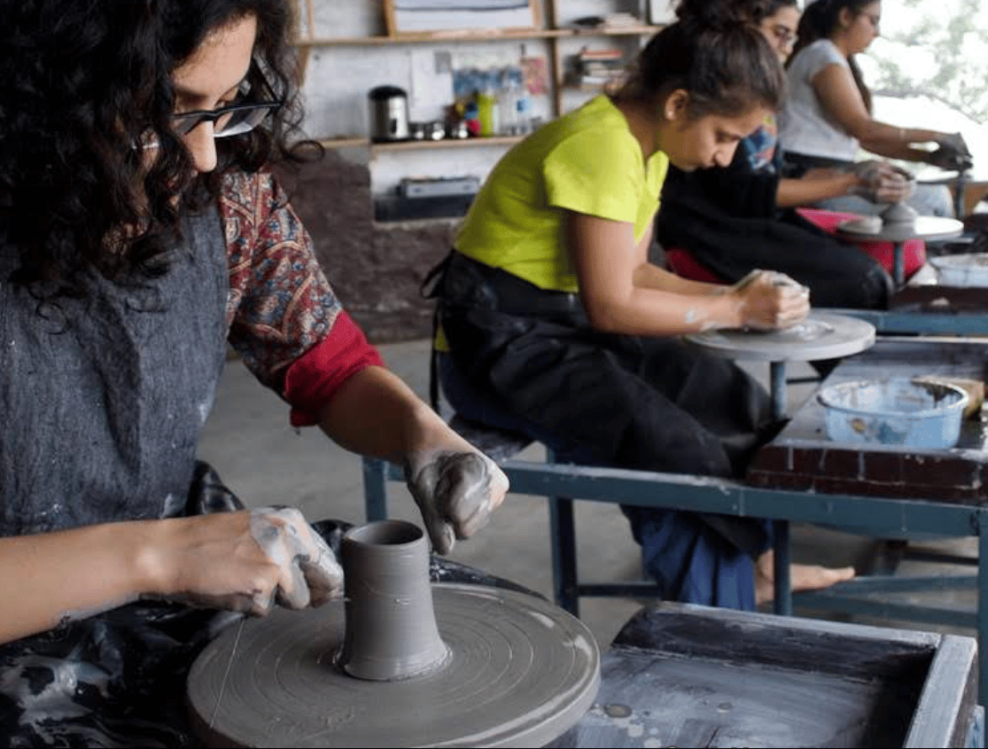 A Beginner's throw at Pottery