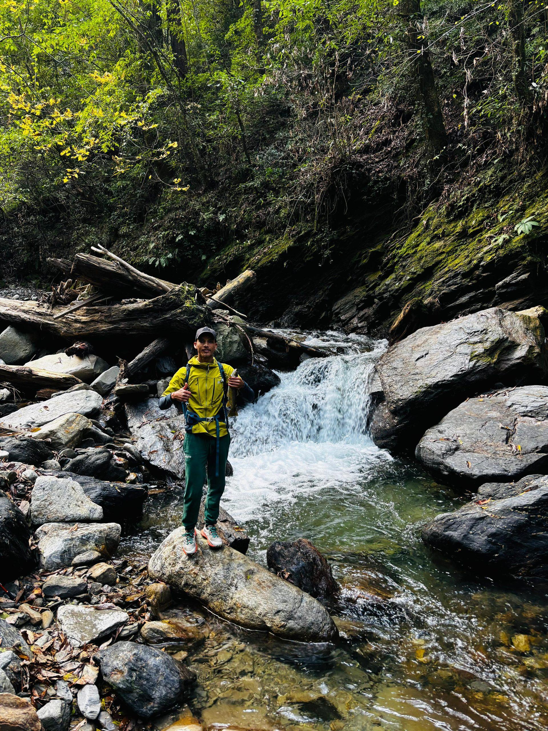 A Himachal river gorge — reservoir and slow-water habitat