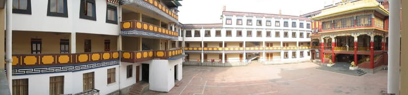 Inner courtyard of Palpung Sherabling Monastery near Bir