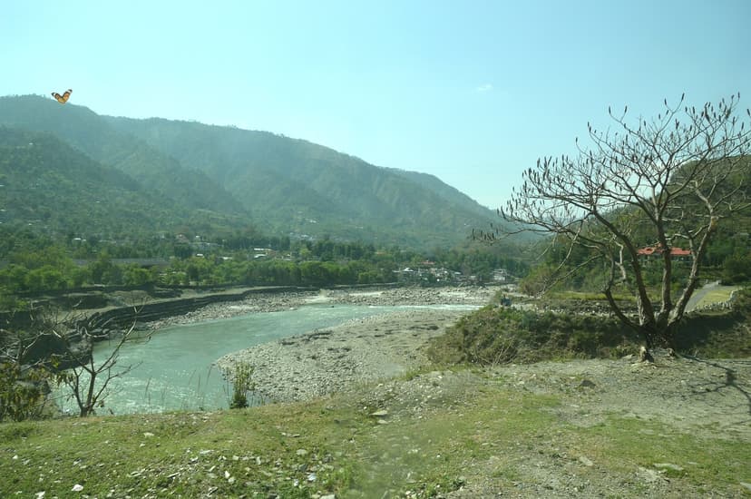Beas River along NH-21 near Mandi, the view that greets passengers at sunrise after the night drive
