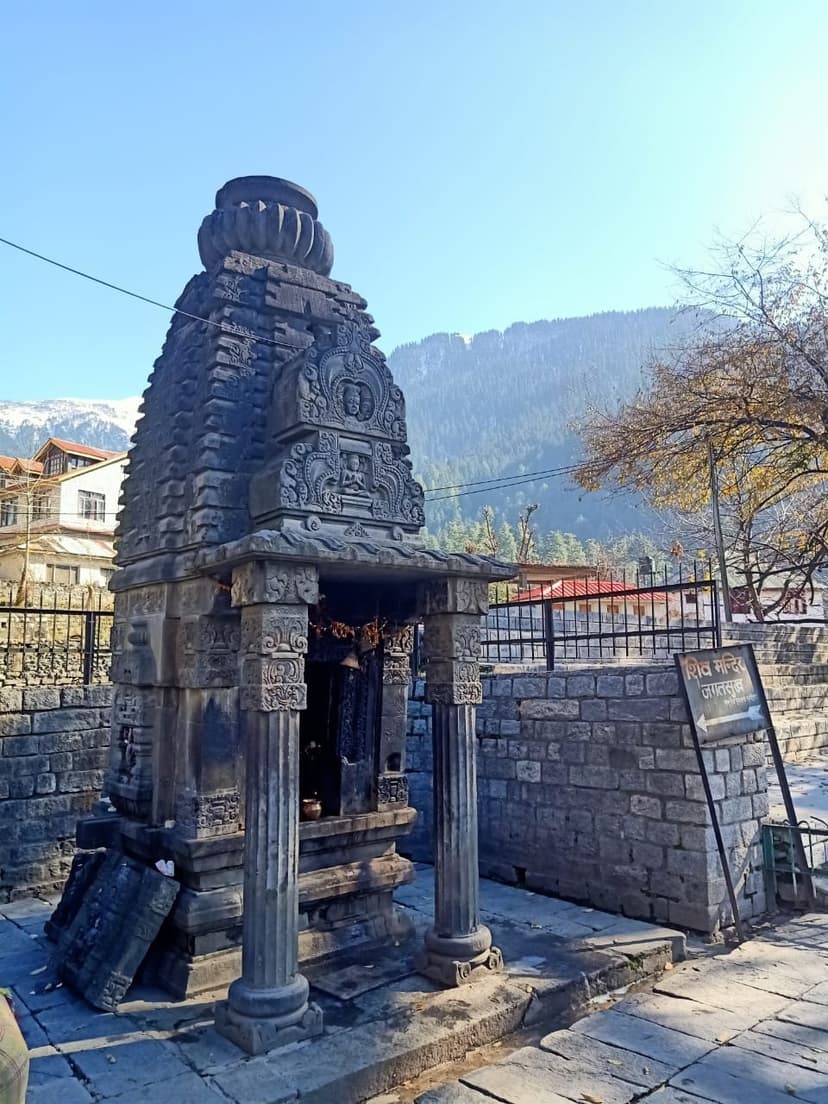 The ancient carved-stone Shiva temple at Jagatsukh on the Manali road below Sethan