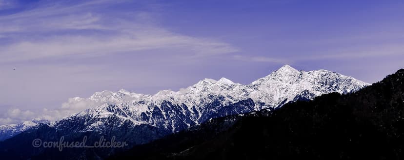 Dhauladhar range with snow viewed from Bir Billing area
